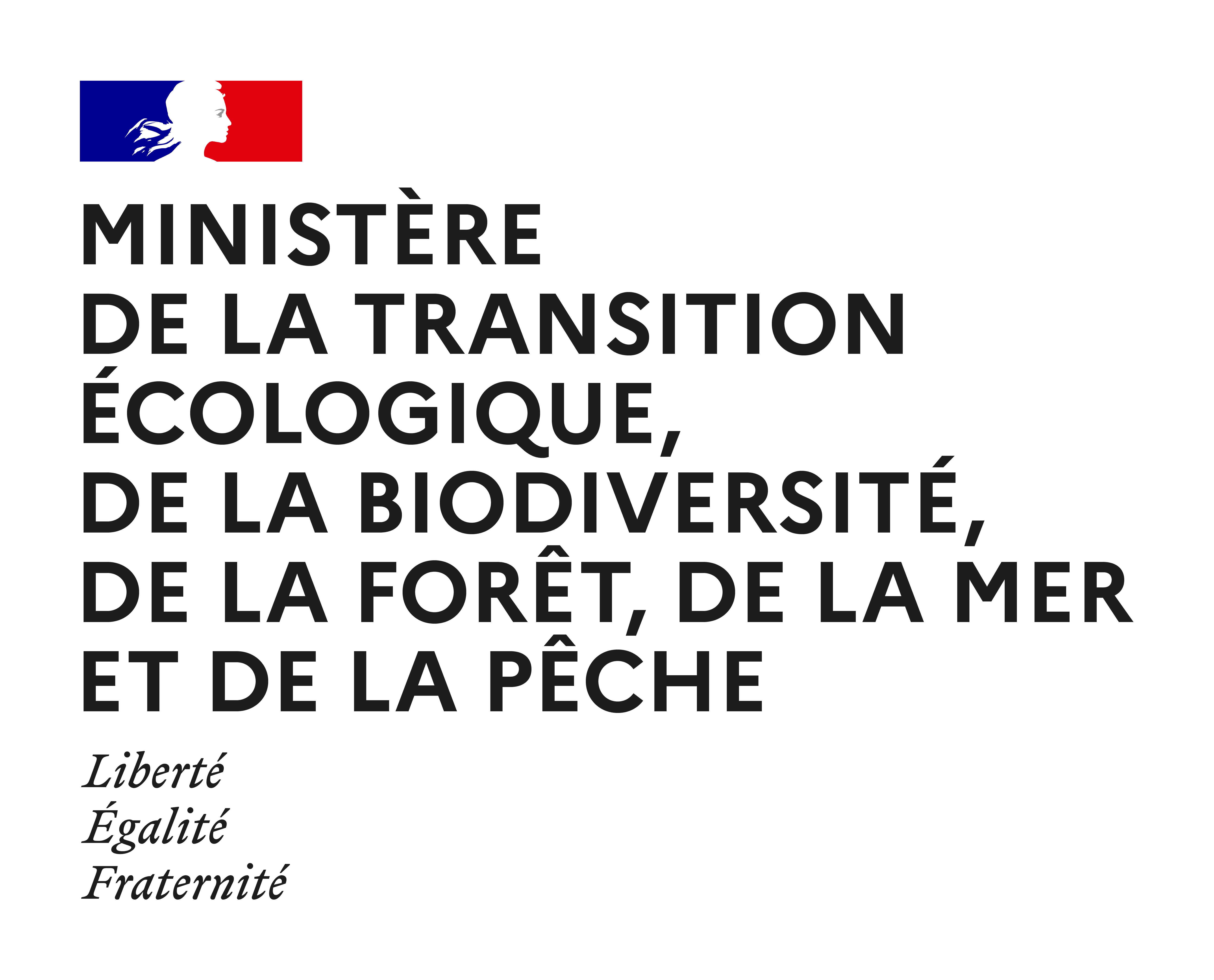 Logo Ministère de la Transition écologique, de la biodiversité, de la fôret, de la mer et de la pêche